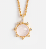 Solis Pendant Necklace in Pink Quartz