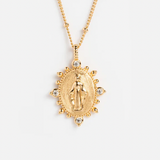 Lady Lourdes Pendant in Gold