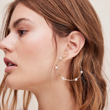 Oversized Floating Pearl Hoops