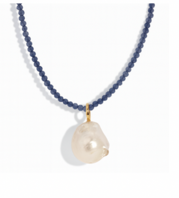 Treasured Pearl Necklace -Iolite