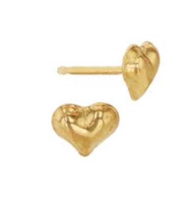 Gold-filled Puffy heart Stud