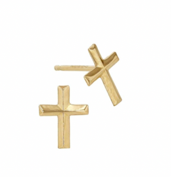 Gold-filled Cross stud