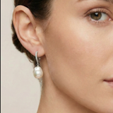 Baroque Pearl Earrings - Silver