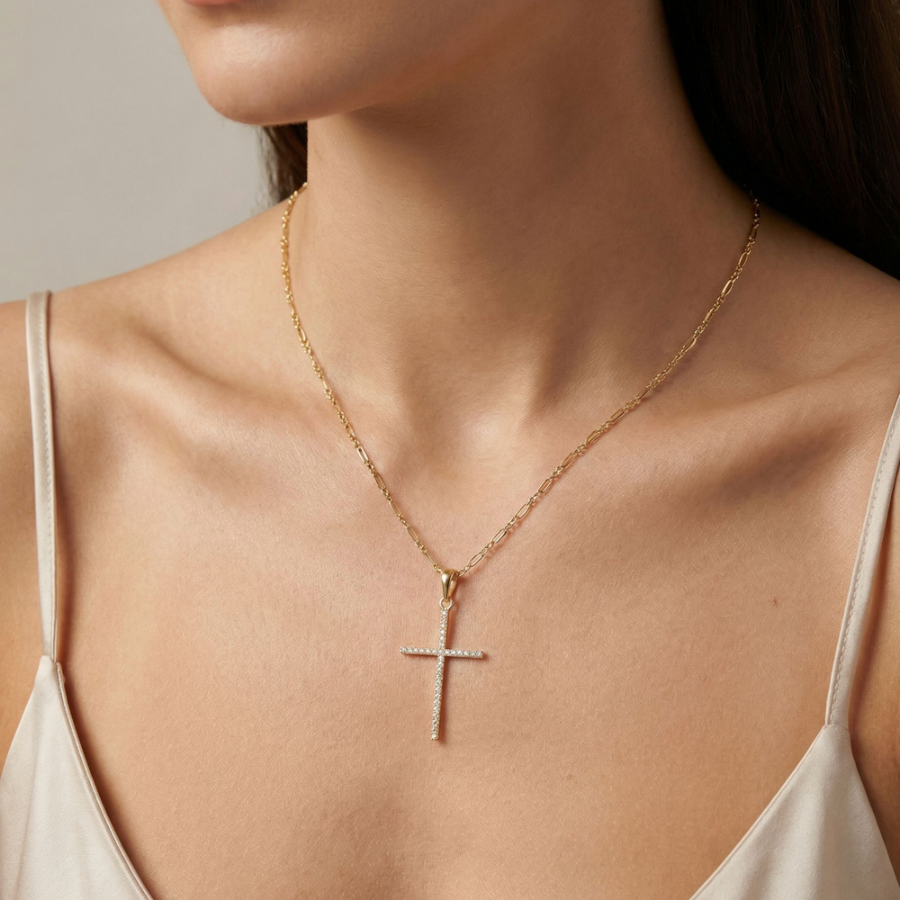 CZ Whisper Cross Necklace – Joy Dravecky