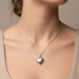 Silver Puffy Heart Necklace