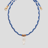 Fisher Corded Necklace - Blue Gingham