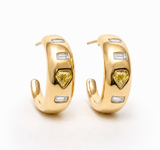 SAMPLE SALE: Goldie Hoops in Canary