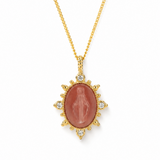 Lady Lourdes Pendant - Pink Rose