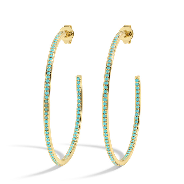 She's a Gem Hoop - Turquoise