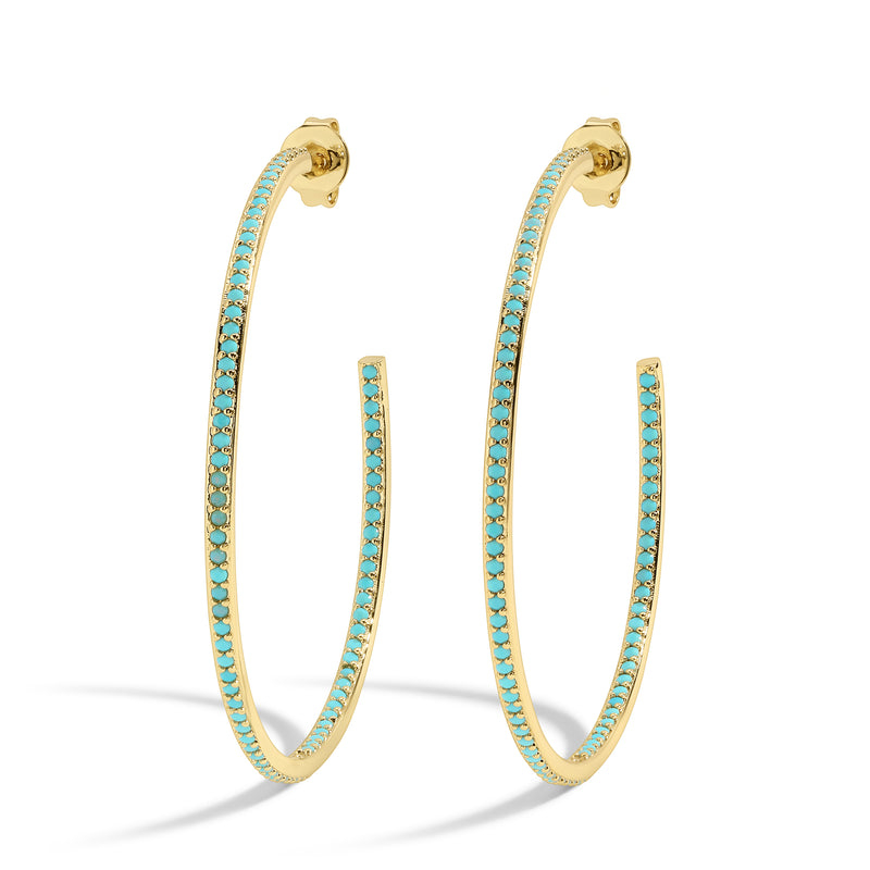 She's a Gem Hoop - Turquoise