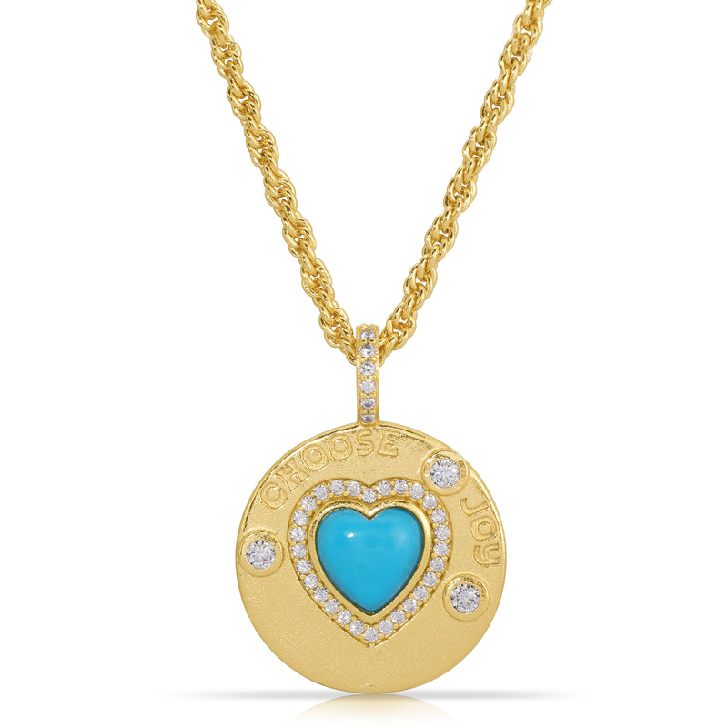 Joyful Heart Necklace - Turquoise