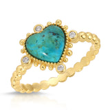 Heavenly Heart Ring - Turquoise