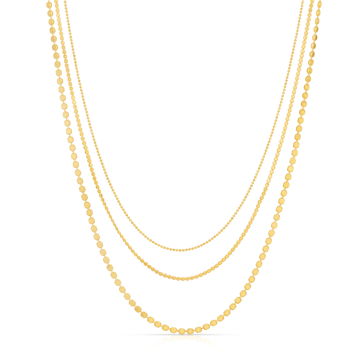Ball Bead Trio Necklace