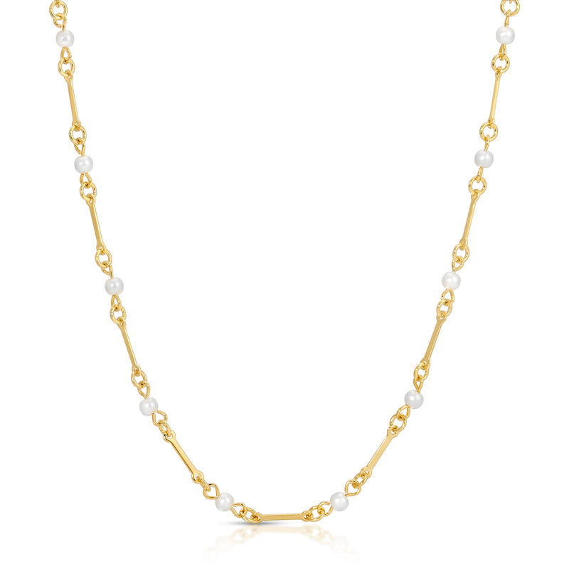 Floating Pearl Necklace | 14kt Gold Filled Chain | Light Years Jewelry