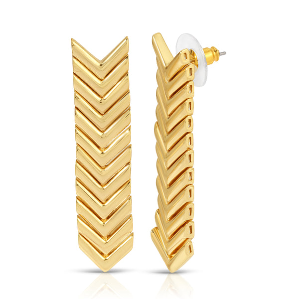 Lani Chevron Earring - Gold