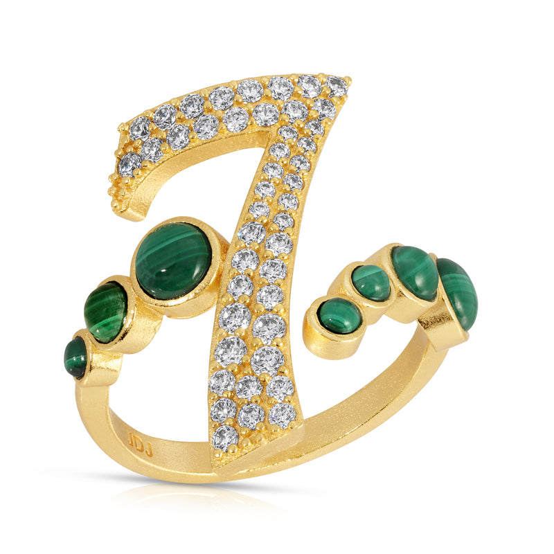 CYBER MONDAY EXCLUSIVE - LUCKY #7 Adjustable Ring - Malachite