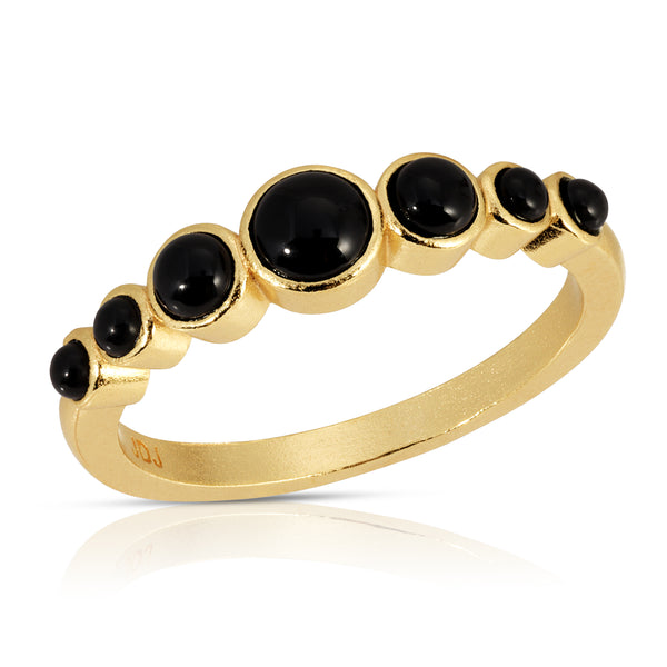 Lucky Stone Ring In Black Onyx