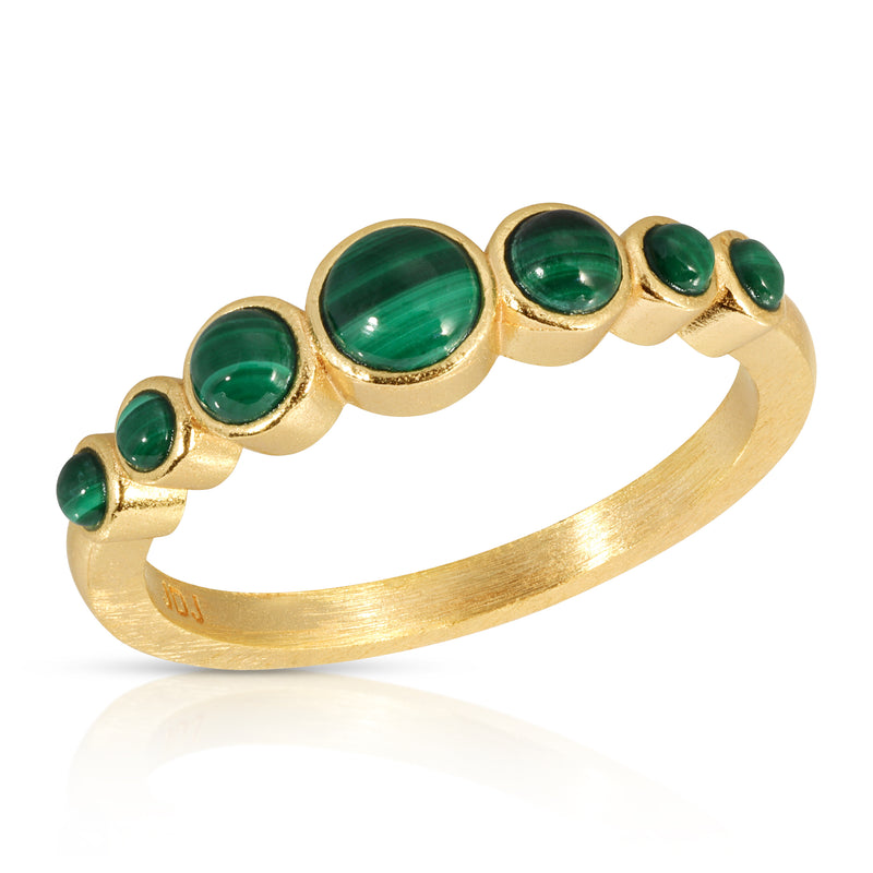 Lucky Stone Ring In Malachite