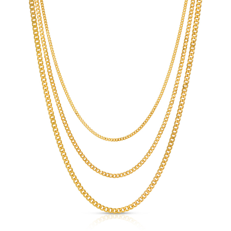 Rayna Cuban Link Trio Necklace