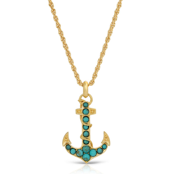Anchor Necklace - Turquoise