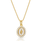 Mini Lady Lourdes Necklace - White