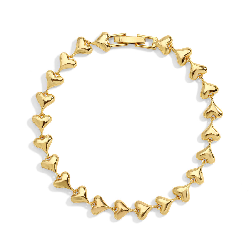 Mariah Heart Bracelet - Gold