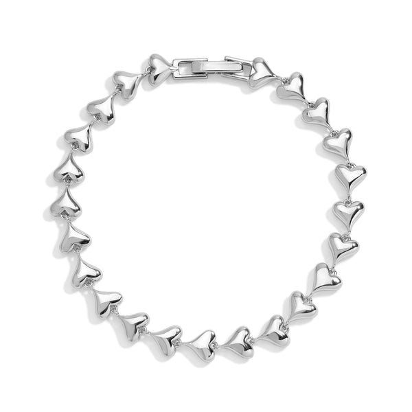 Mariah Heart Bracelet - Silver