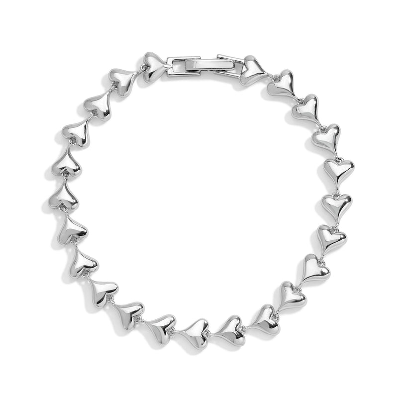 Mariah Heart Bracelet - Silver