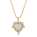 Heavenly Heart Necklace - Opal