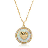 Lover Stone Inlay Necklace - Opal