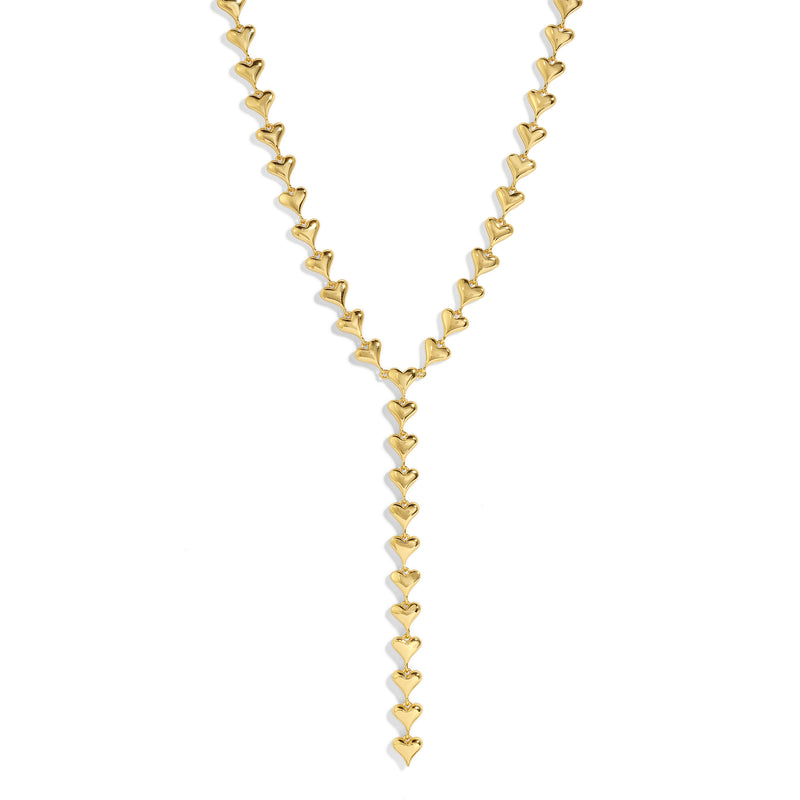 Mariah Heart Lariat - Gold