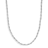 Bamboo Pave Necklace - Silver