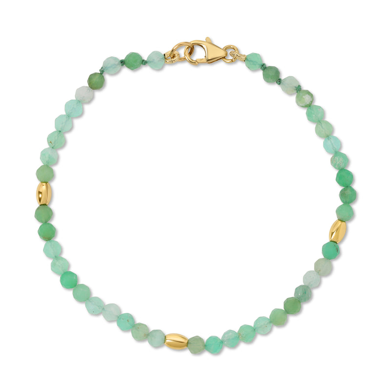 Bali Beaded Bracelet - Chrysoprase