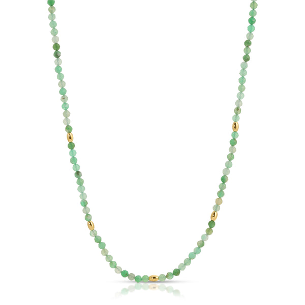 Bali beaded Necklace - Chrysoprase