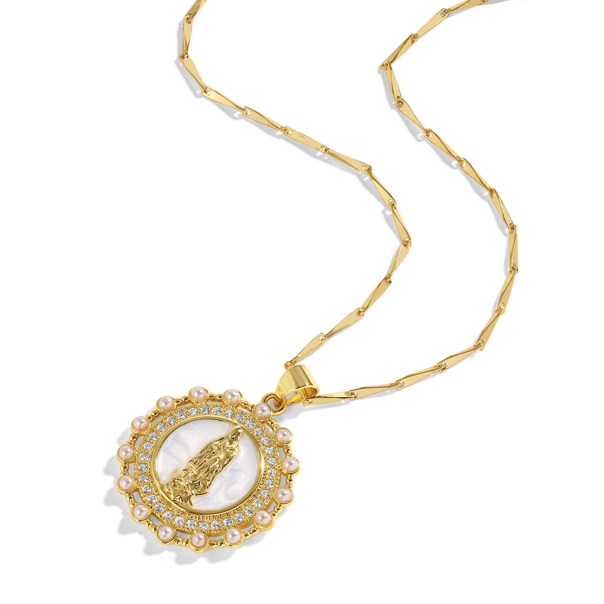 Close-up of the Mantle of Protection pendant necklace