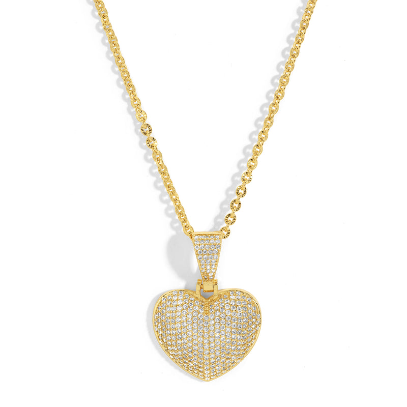 Chunky Sweetheart CZ Necklace