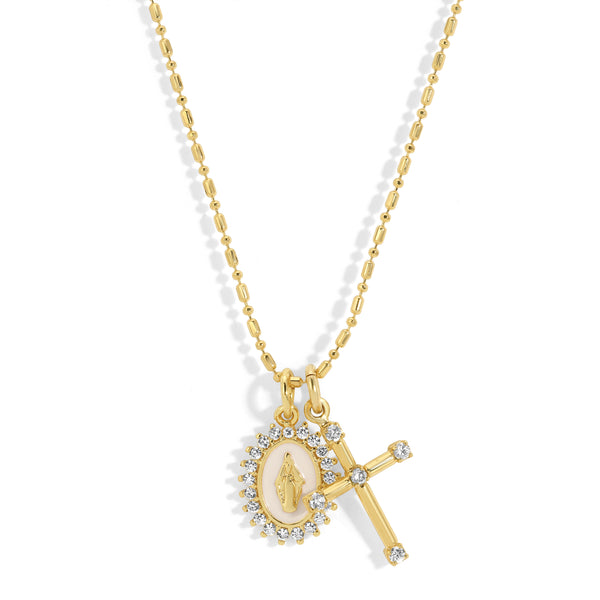 Virgen Maria Multi-Charm Necklace