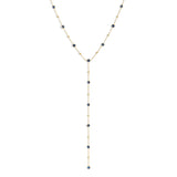 Bezel Gemstone Lariat - Sapphire