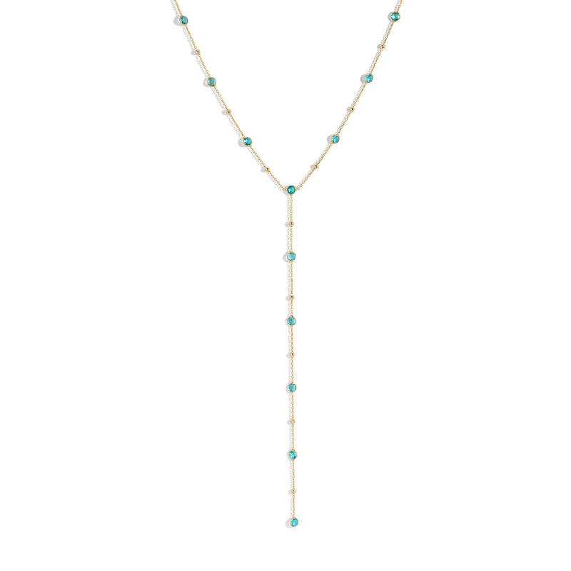 Topaz Bezel Gemstone Lariat