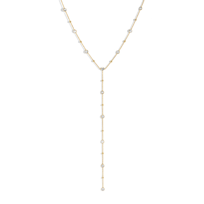 Bezel Gemstone Lariat