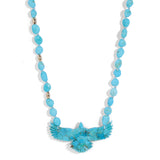 Carved Eagle Necklace with Sleeping Beauty