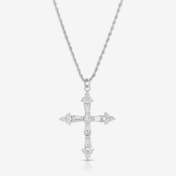 Queen's Cross Necklace - Silver