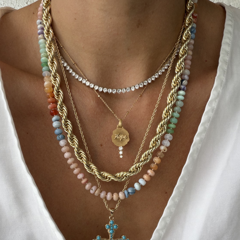 Athena Turquoise Cross Necklace | Joy Dravecky Jewelry
