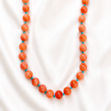 Rainbow Sherbet Gemstone Necklace - Tangerine and Turquoise