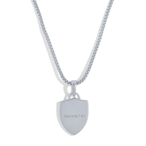 Silver Shield of Faith Necklace