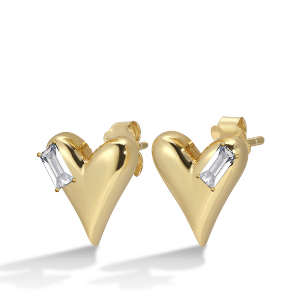 Demi Fine Heart Stud