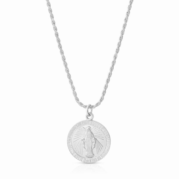 Miraculous Mary Necklace - Silver