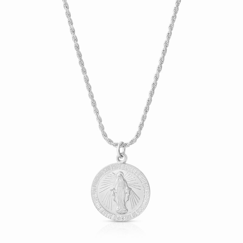 Miraculous Mary Necklace - Silver