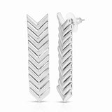 Lani Chevron Earring - Silver