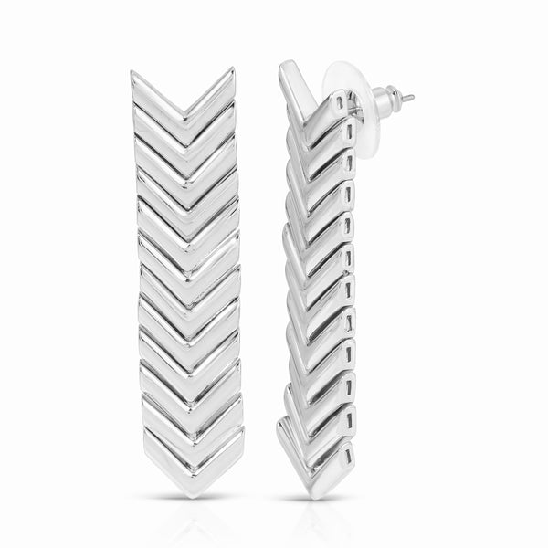 Lani Chevron Earring - Silver